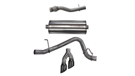 Corsa 2015-2020 GMC Yukon Denali XL 6.2L V8 3in Cat-Back Single Side Exit Twin 4in Black Tips CORSA Performance Catback  AXOPROS