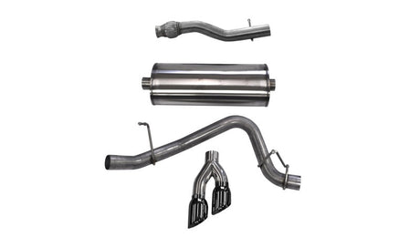 Corsa 2015-2020 GMC Yukon XL 1500 5.3L V8 3in Cat-Back Single Side Exit Twin 4in Black Tips CORSA Performance Catback  AXOPROS