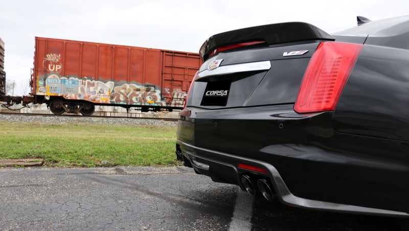 Corsa 2016-2019 Cadillac CTS V 6.2L V8 2.75in Black Xtreme Axle-Back Exhaust CORSA Performance Axle Back  AXOPROS