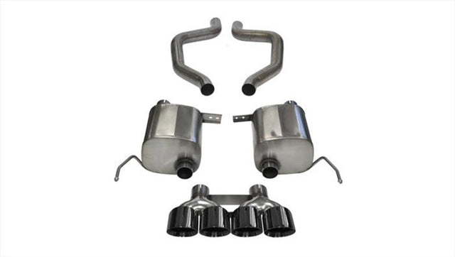 Corsa 2017-2019 Chevy Corvette Z06 3in Axle Back Exhaust Black Quad 4.5in Tip (Xtreme) CORSA Performance Axle Back  AXOPROS