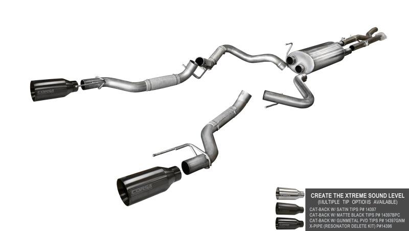Corsa 2017-2020 Ford F-150 Raptor Super Cab / Super Crew Cab 3.5L V6 X-Pipe CORSA Performance X Pipes  AXOPROS
