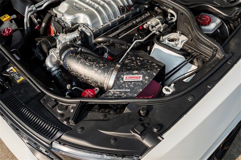 Corsa 2020-2025 Dodge Durango SRT Hellcat Carbon Fiber Air Intake w/ DryTech Forged CF - Black CORSA Performance Cold Air Intakes  AXOPROS