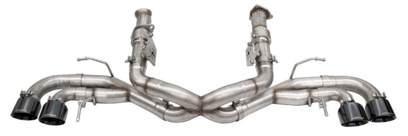 Corsa 2020-25 Corvette C8 3in Xtreme Cat-Back Exhaust 4.5in Black Quad Tips - Deletes stock AFMValve CORSA Performance Catback  AXOPROS