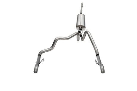 Corsa 2022-2024 Chevrolet Silverado 1500 Cat-Back Dual Rear Exit with Turn Down Tail Pipes CORSA Performance Catback  AXOPROS