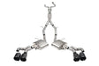 Corsa 2022-25 Caddy CT5 V Blackwing 3in. Cat-Back w/ Act. Exh. - Dbl X-Pipe - Twin 4.5in. BlkCF Tips CORSA Performance Catback  AXOPROS