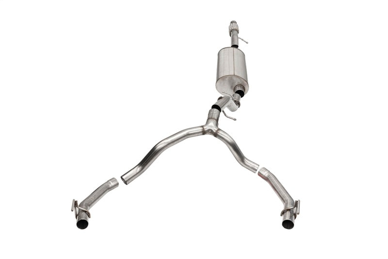 Corsa 21-25 Cadillac Escalade 6.2L Dual Rear 3.5/2.75in Sport Cat-Back Exhaust Uses FactoryBezels CORSA Performance Catback  AXOPROS