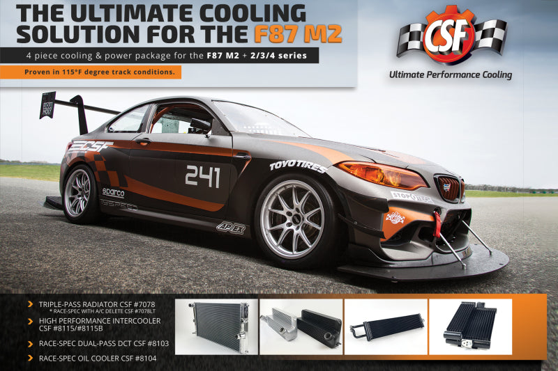 CSF 15-18 BMW M2 (F87) Race-Spec Oil Cooler CSF Oil Coolers  AXOPROS