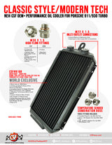 CSF 65-89 Porsche 911 / 930 OEM+ High-Performance Oil Cooler CSF Oil Coolers  AXOPROS