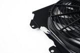 CSF 92-00 Honda Civic All-Aluminum Fan Shroud w/12in SPAL Fan - Black Finish CSF Radiators  AXOPROS