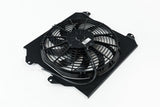 CSF 92-00 Honda Civic All-Aluminum Fan Shroud w/12in SPAL Fan - Black Finish CSF Radiators  AXOPROS