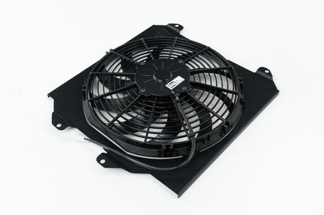 CSF 92-00 Honda Civic All-Aluminum Fan Shroud w/12in SPAL Fan - Black Finish CSF Radiators  AXOPROS