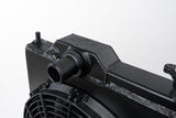 CSF 96-07 Mitsubishi Evo 4/5/6/7/8/9 Full-Slim Radiator w/12in Fan & Shroud/-16AN - Black CSF Radiators  AXOPROS