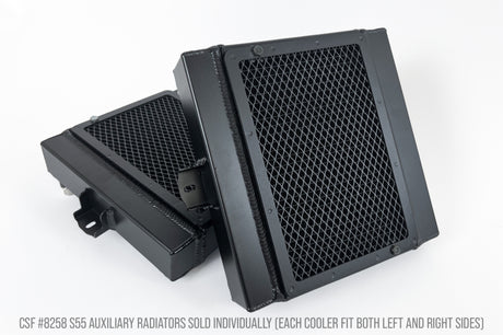 CSF BMW F8X M3/M4/M2C Auxiliary Radiators w/ Rock Guards (Sold Individually - Fits Left and Right CSF Radiators  AXOPROS