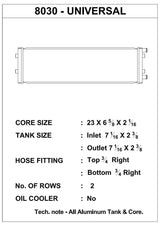 CSF Dual-Pass Universal Heat Exchanger (Cross-Flow) CSF Radiators  AXOPROS
