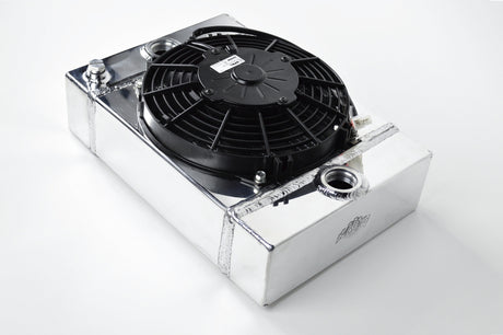 CSF Universal Drag Race / Tuck Radiator w/9in Spal Fan - 10.5in H x 10in L x 3.6in W CSF Radiators  AXOPROS