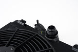 CSF Universal Half Radiator w/-16AN & Slip-On Fittings/12in SPAL Fan & Shroud - Black Finish CSF Radiators  AXOPROS