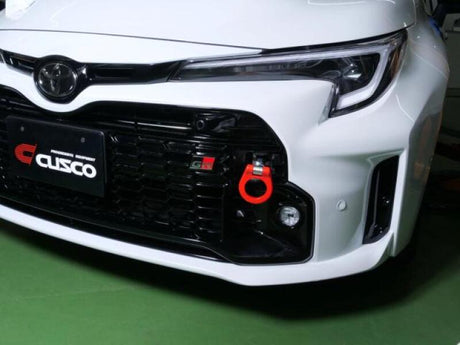 Cusco Folding Tow Hook 2020+ Toyota GR Yaris (GXPA16 GXPA12) Red Steel Cusco Tow Hooks  AXOPROS