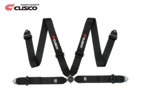 Cusco Universal 4 Point 3in Shoulder 3in Lap w/ Eyebolts (7/16-20UNF Thread) Racing Harness - Black Cusco Seat Belts & Harnesses  AXOPROS