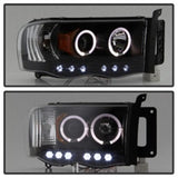 Spyder Dodge Ram 1500 02-05/Ram 2500 03-05 Projector Headlights LED Halo LED Blk PRO-YD-DR02-HL-BK SPYDER Headlights  AXOPROS
