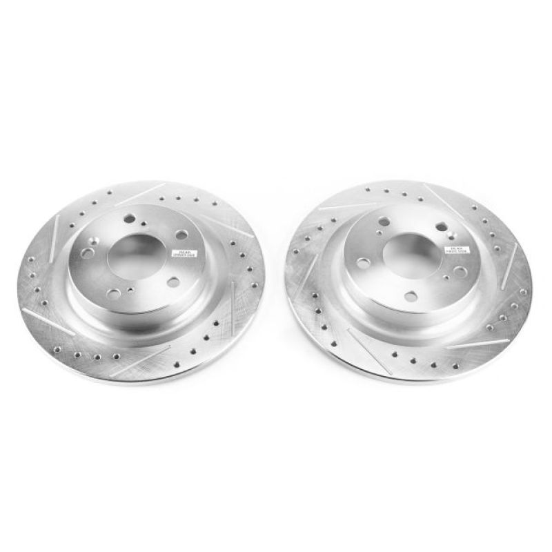 Power Stop 17-18 Honda Civic Rear Evolution Drilled & Slotted Rotors - Pair PowerStop Brake Rotors - Slot & Drilled  AXOPROS