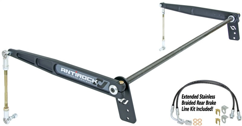 RockJock JK 4D Antirock Sway Bar Kit Rear Bolt-On Forged Arms RockJock Sway Bars  AXOPROS