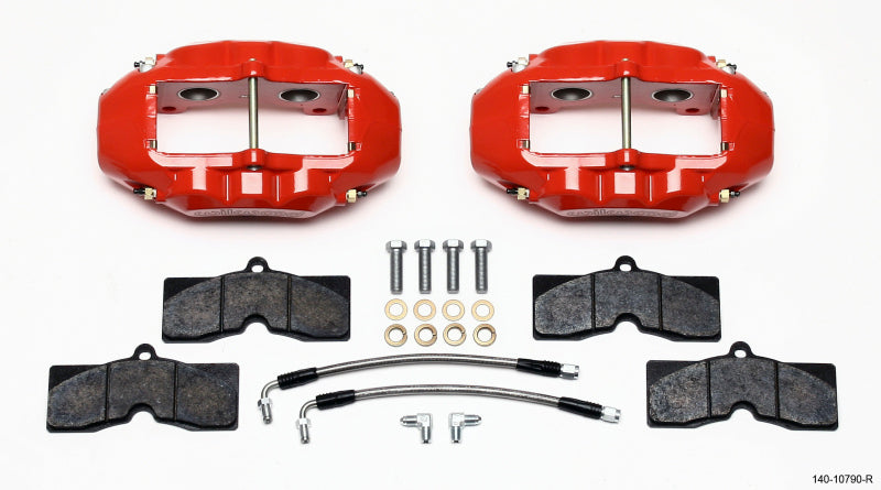 Wilwood D8-4 Rear Caliper Kit Red Corvette C2 / C3 65-82 Wilwood Big Brake Kits  AXOPROS