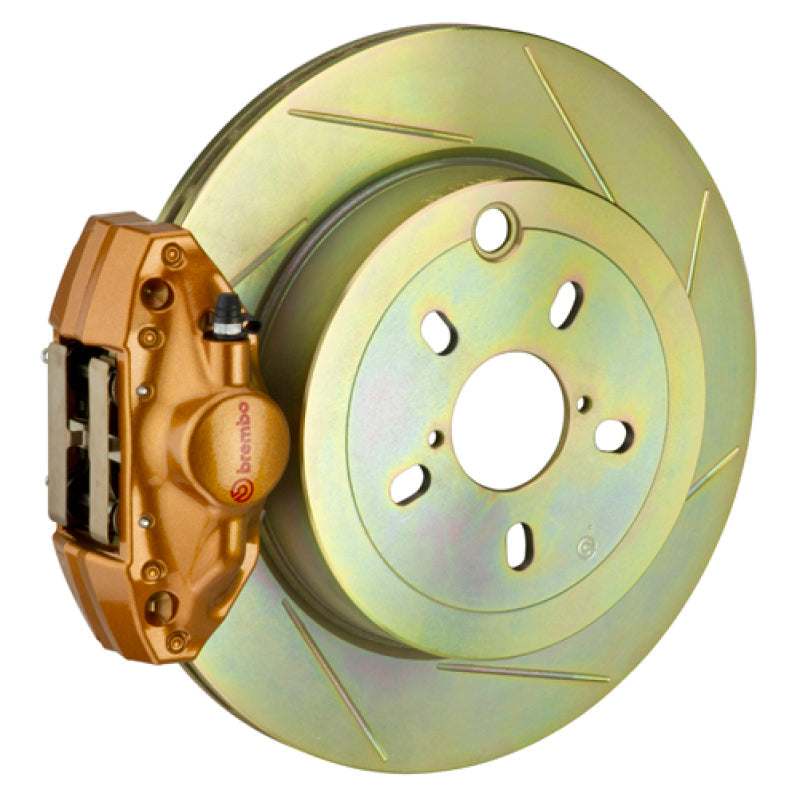 Brembo 12-16 FRS Exc w/ Elec Park Brake Rr GT BBK 2 Pis Cast 2pc 316 x20 1pc Rtr Slot Type1-Gold Brembo Brake Kits - Performance Slot  AXOPROS