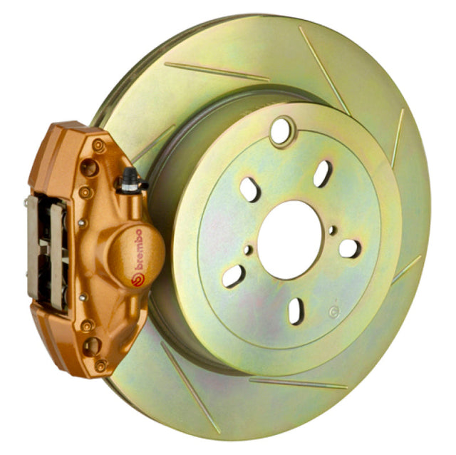 Brembo 12-16 FRS Exc w/ Elec Park Brake Rr GT BBK 2 Pis Cast 2pc 316 x20 1pc Rtr Slot Type1-Gold Brembo Brake Kits - Performance Slot  AXOPROS