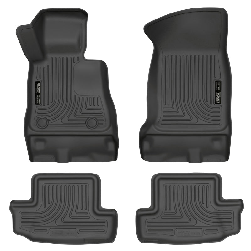 Husky Liners 16-17 Chevy Camaro WeatherBeater Front and Second Row Black Floor Liners Husky Liners Floor Mats - Rubber  AXOPROS