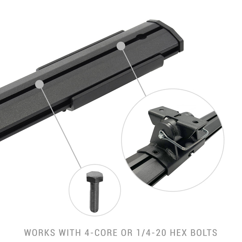 Go Rhino Universal XRS 37 3/4 Cross Rail Accessory Set - Tex. Black Go Rhino Truck Bed Rack  AXOPROS