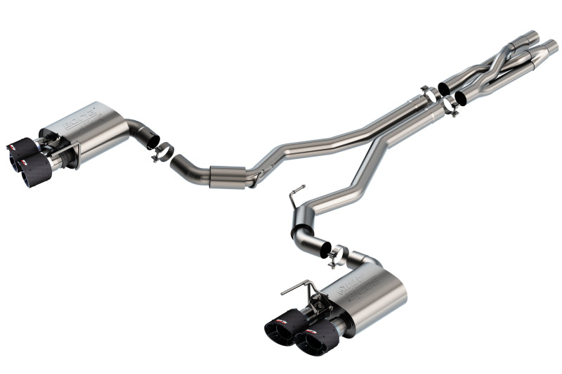 Borla 2020 Ford GT500 5.2L AT 3in ATAK CatBack Exhaust w/ Carbon Fiber Tips Borla Catback  AXOPROS