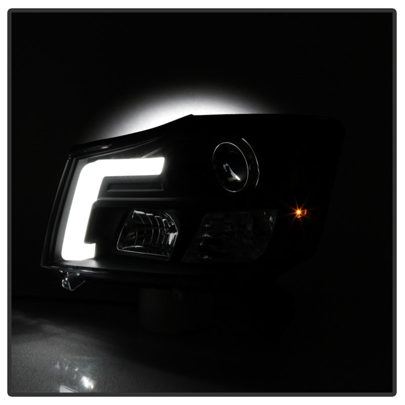 Spyder 04-15 Nissan Titan / 04-07 Nissan Armada V2 Projector Headlights - Black PRO-YD-NTI04-DRL-BK SPYDER Headlights  AXOPROS