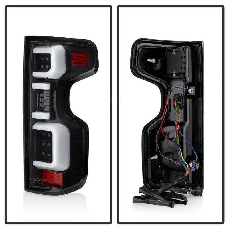 Spyder Chevy Silverado 19-20 (Do Not Fit Halogen Model) LED Tail Light Blk ALT-YD-CS19LED-BK SPYDER Tail Lights  AXOPROS