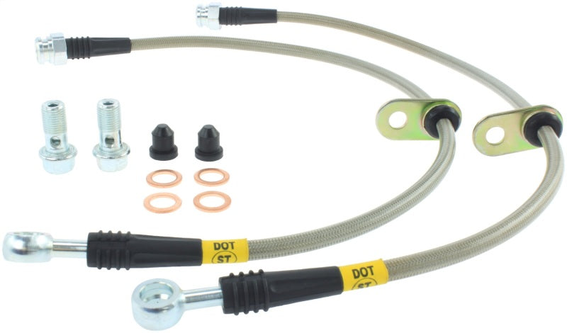 StopTech 09 Acura TSX / 08 Honda EX/EX-L / 09 Accord Coupe & Sedan Stainless Steel Front Brake Lines Stoptech Brake Line Kits  AXOPROS