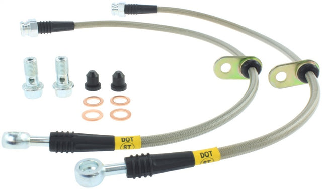 StopTech 09 Acura TSX / 08 Honda EX/EX-L / 09 Accord Coupe & Sedan Stainless Steel Front Brake Lines Stoptech Brake Line Kits  AXOPROS