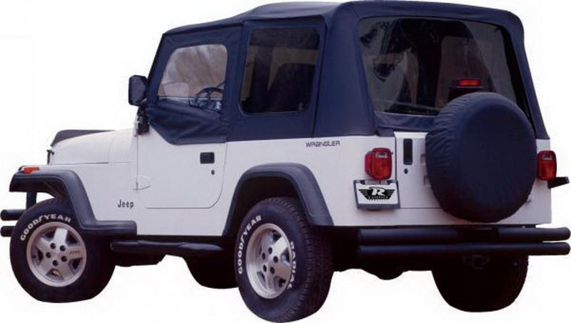 Rampage 1976-1983 Jeep CJ5 Complete Top - Black Denim Rampage Soft Tops  AXOPROS