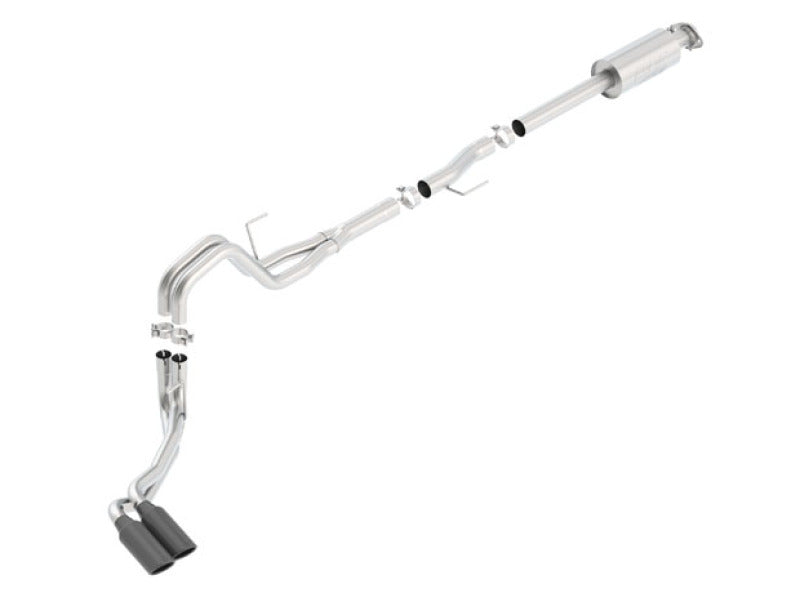Borla 15-16 Ford F-150 3.5L EcoBoost Ext. Cab Std. Bed Black Chrome CB Exhaust ATAK Truck Side Exit Borla Catback  AXOPROS