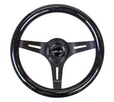 NRG Classic Wood Grain Steering Wheel (310mm) Black Sparkle w/Blk 3-Spoke Center NRG Steering Wheels  AXOPROS