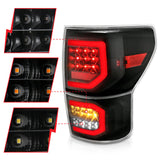 ANZO ANZO 2007-2013 Toyota Tundra LED Taillights Plank Style Black w/Clear Lens Tail Lights aftermarket performance part
