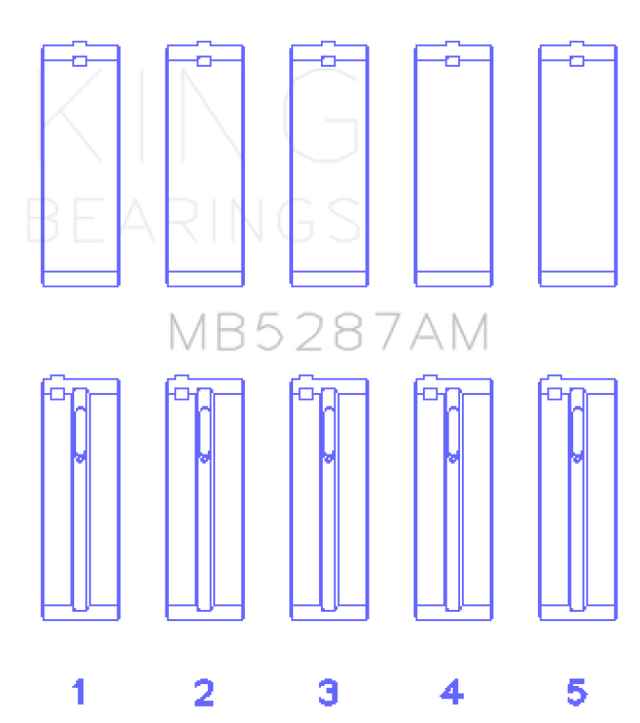 King Toyota 1ZZ-FE Main Bearing Set - Size STD King Engine Bearings Bearings  AXOPROS