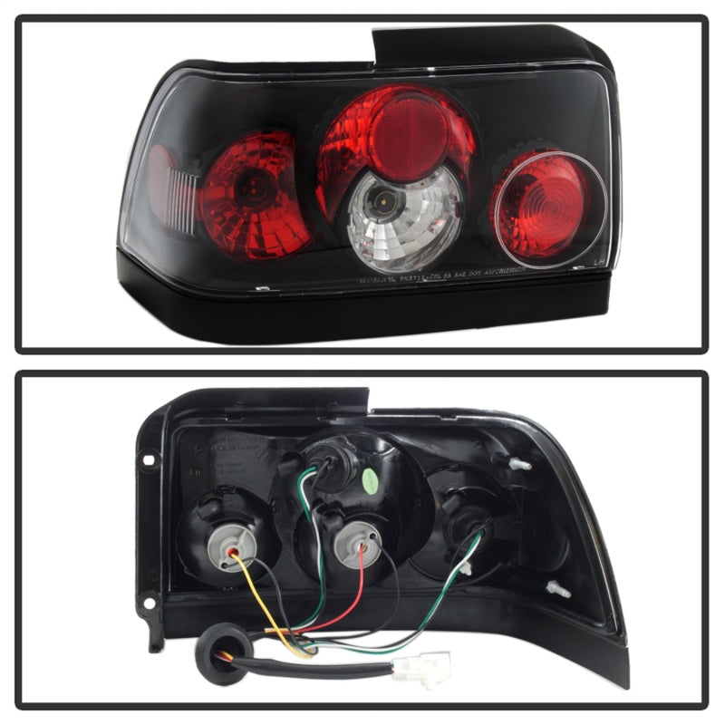 Spyder Toyota Corolla 93-97 Euro Style Tail Lights Black ALT-YD-TC93-BK SPYDER Tail Lights  AXOPROS