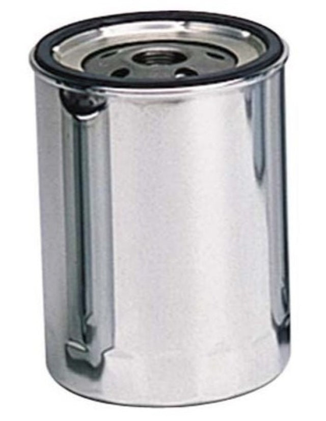 Moroso Chevrolet 13/16in Thread 5-1/4in Tall Oil Filter - Chrome Moroso Oil Filters  AXOPROS