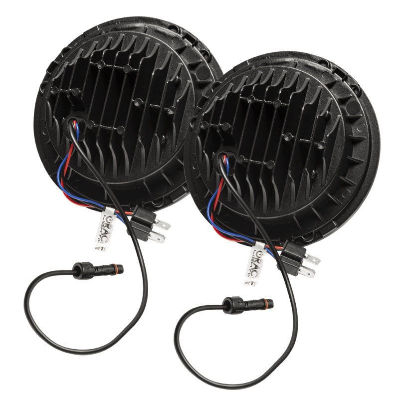 Oracle 7in High Powered LED Headlights - Black Bezel - Dynamic - Dynamic SEE WARRANTY ORACLE Lighting Headlights  AXOPROS