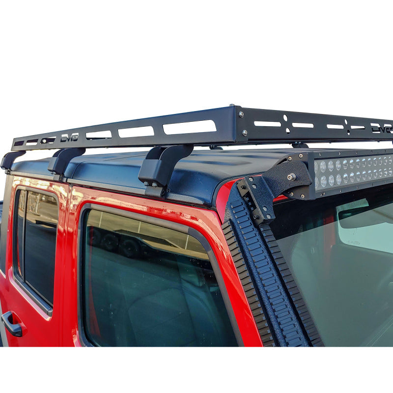 DV8 Offroad 07-18 Jeep Wrangler JK 4 DR / JL 2 DR & JT / 18+ Gladiator Roof Rack DV8 Offroad Roof Rack  AXOPROS