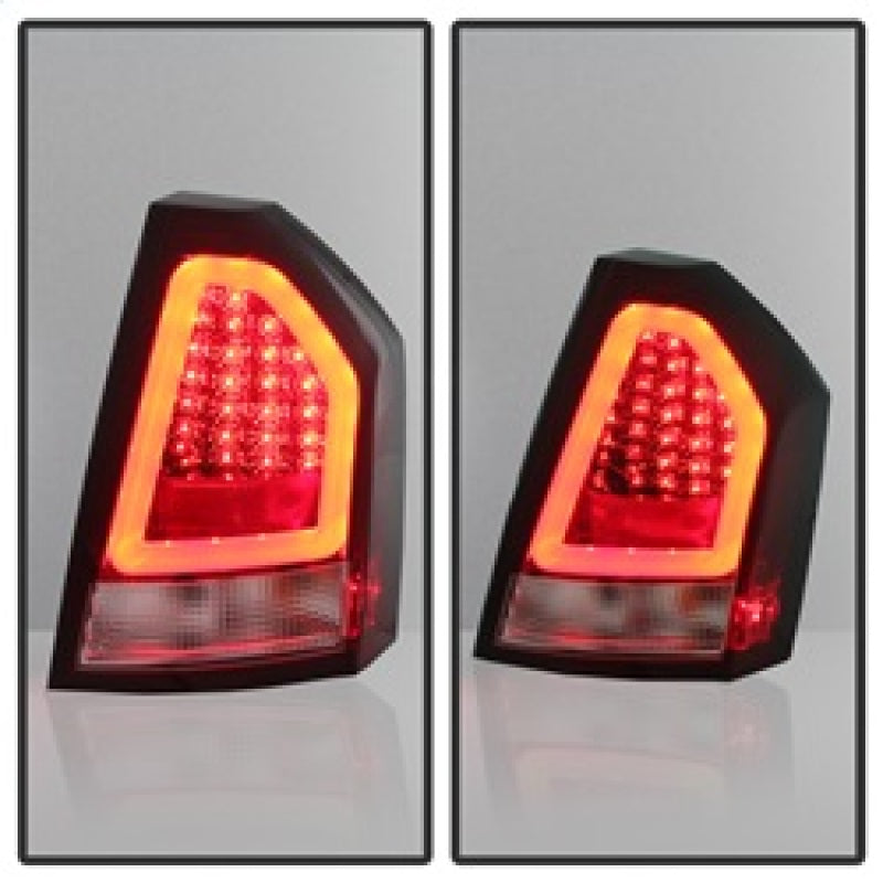 Spyder Chrysler 300C 08-10 V2 Light Bar LED Tail Lights - Red Clear ALT-YD-C308V2-LED-RC SPYDER Tail Lights  AXOPROS