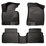 Husky Liners 2014 Kia Sportage w/Retain Hooks WeatherBeater Combo Front & 2nd Row Black Floor Liners Husky Liners Floor Mats - Rubber  AXOPROS