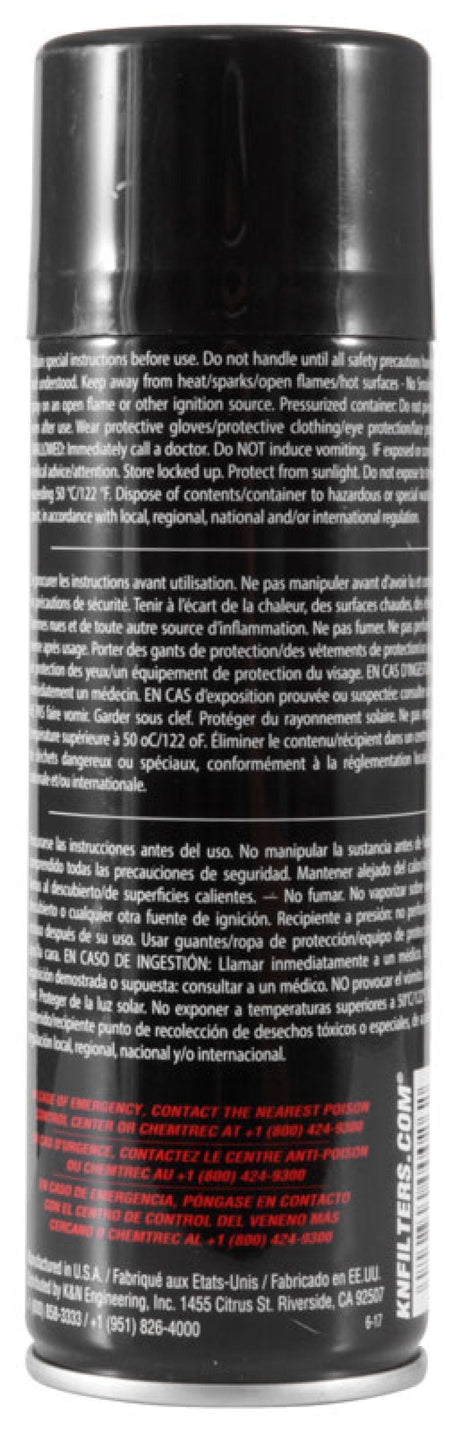 K&N 6.5 OZ Aerosol Spray Air Filter Oil - AXOPROS