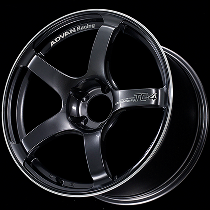 Advan TC4 18x9.5 +12 5-114.3 Racing Gunmetallic and Ring Wheel Advan Wheels - Cast  AXOPROS