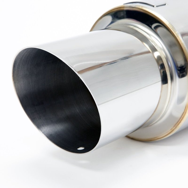 BLOX Racing 76.2mm N1 Angled Tip Muffler Universal BLOX Racing Muffler  AXOPROS