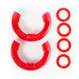 Rugged Ridge Red 7/8in D-Ring Isolator Kit Rugged Ridge Shackle Kits  AXOPROS